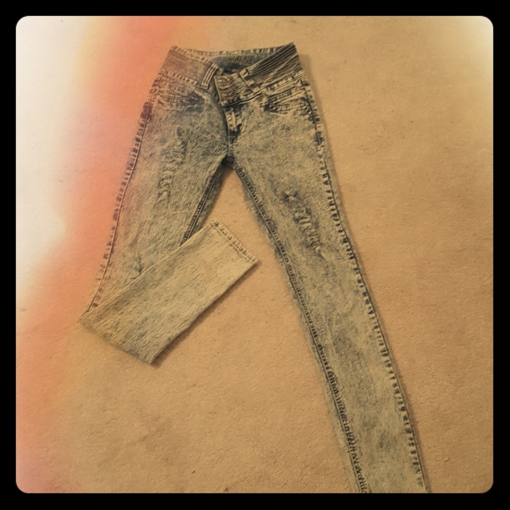 BAMBOO High waist ripped jeans